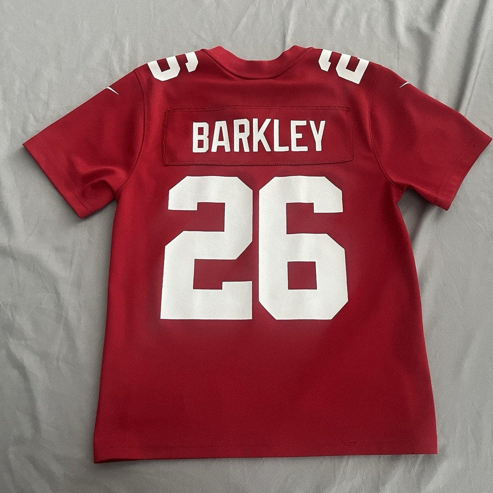 Nike On Field New York Giants Jersey Saquon Barkley Youth Small #26 Red NFL